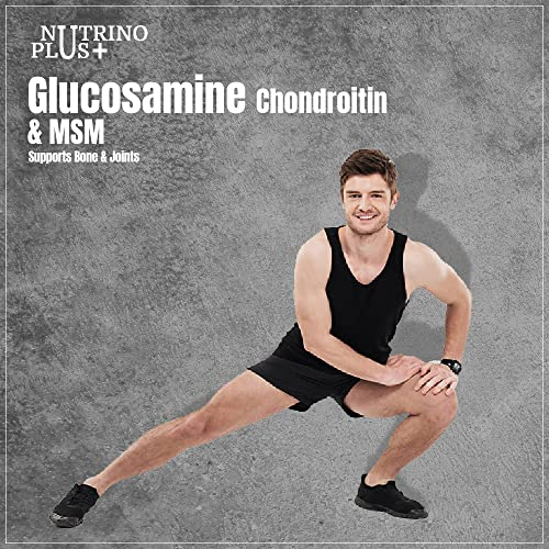 NutrinoPlus Glucosamine Chondroitin & MSM | Joint Support Supplement for Men & Women | Relieves Pain, Stiffness & Promotes Bone & Cartilage Health