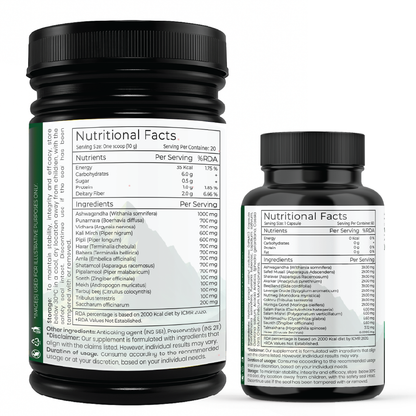 NutrinoPlus Height Veda Combo (Powder + Capsules) | Ayurvedic Height Growth Formula