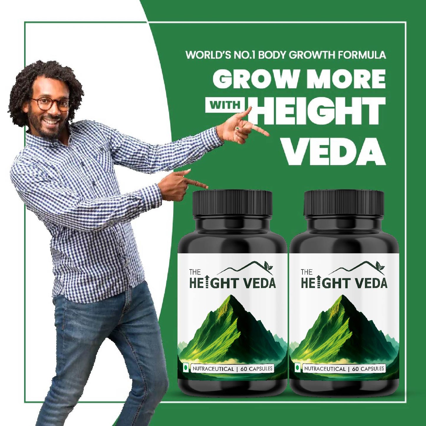 NutrinoPlus Height Veda Capsules | Ayurvedic Height Growth Formula