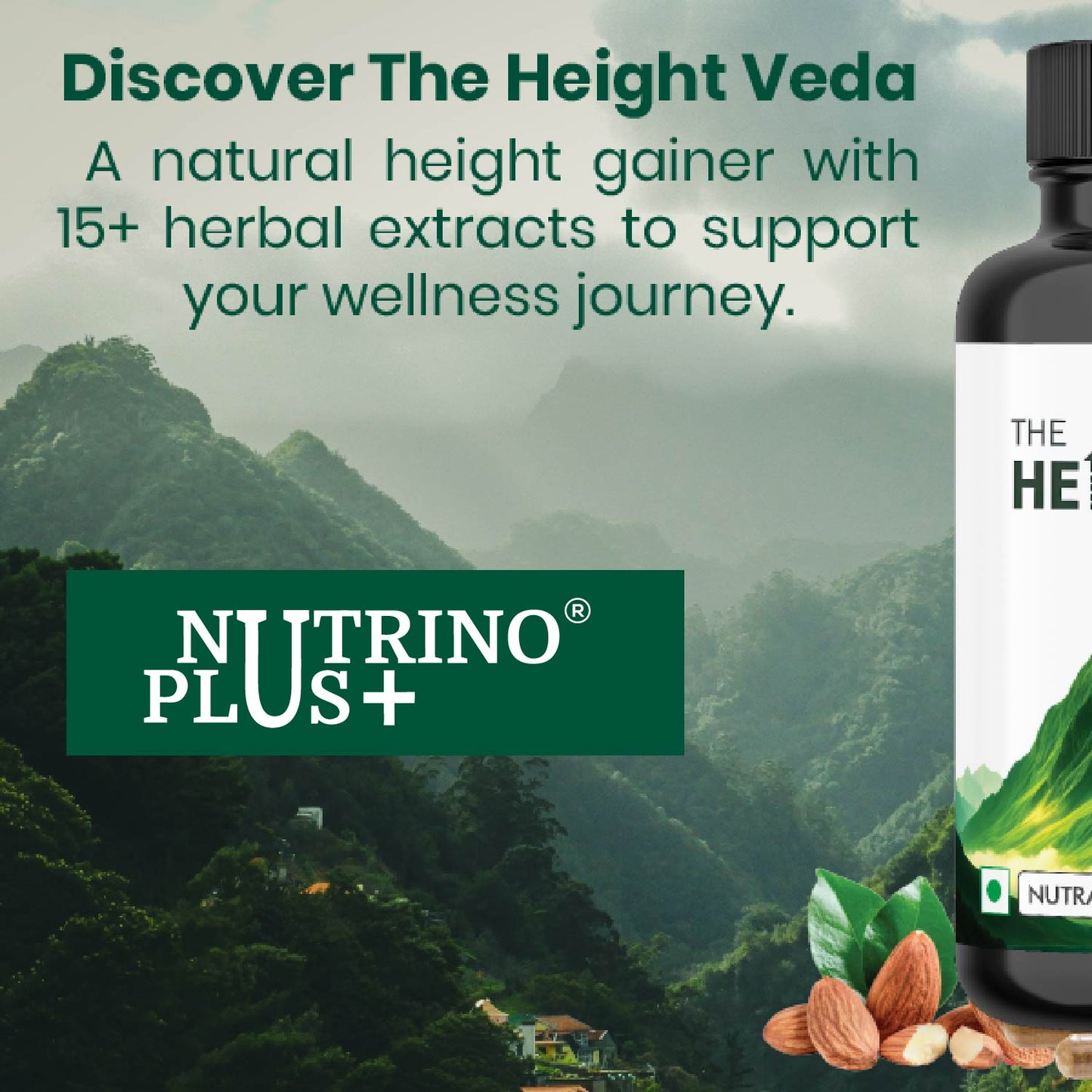 NutrinoPlus Height Veda Capsules | Ayurvedic Height Growth Formula