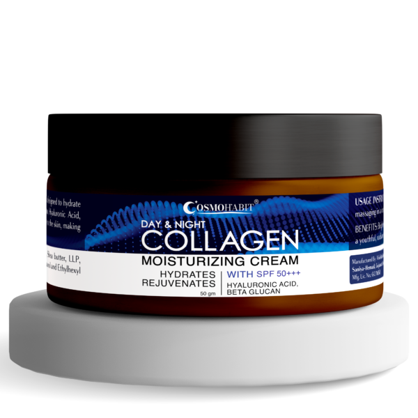 COSMOHABIT® Collagen Cream with spf 50+++ for Boosting Skin Elasticity, Reducing Wrinkles, and Achieving a Radiant Complexion